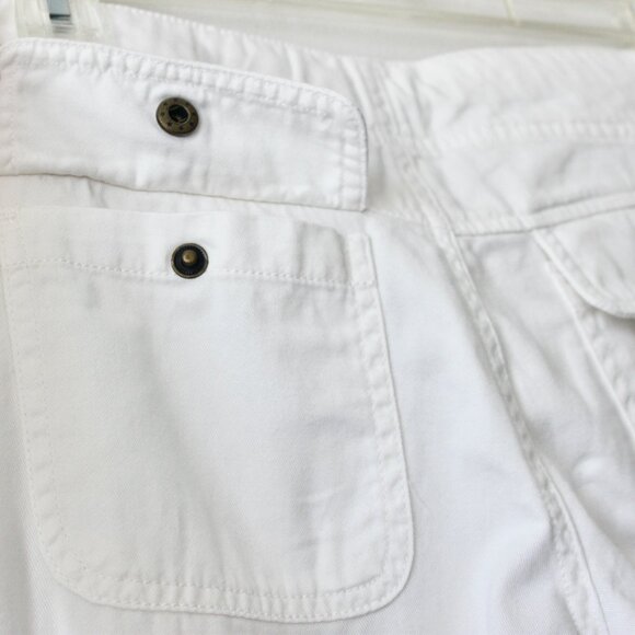 Roxy Vintage 2000's 100% Cotton White Casual Summer Drawstring Wide-Leg Pants 0 - Picture 6 of 9